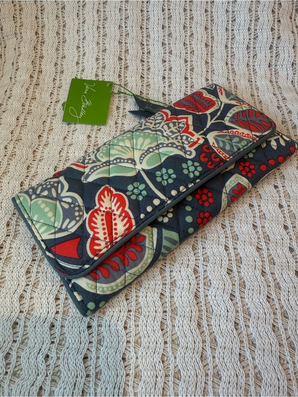 Vera Bradley Quilted trifold wallet Nomadic Floral